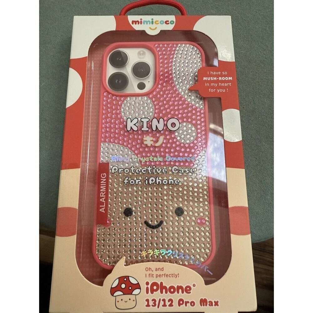 Minicoco Mushroom iPhone protective case 13 / 12 Pro Max-Kino Bling Crystals NIB